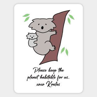 Koala - Habitable Planet (White) Magnet